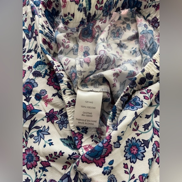 New Joie Drawstring Floral Paisley Print Wide Leg Palazzo Pants Size M - Picture 6 of 10